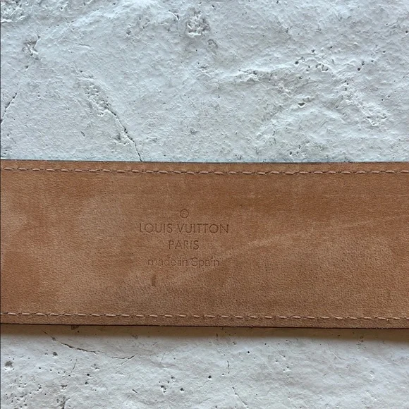 Louis Vuitton Dark Brown Monogram Belt with Gold Buckle - Picture 4 of 5